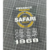 Peugeot SAFARI 63-68 winner sticker