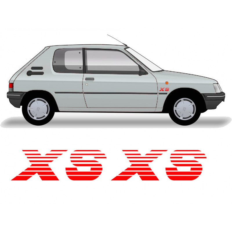 Peugeot 205 XS stickers kit